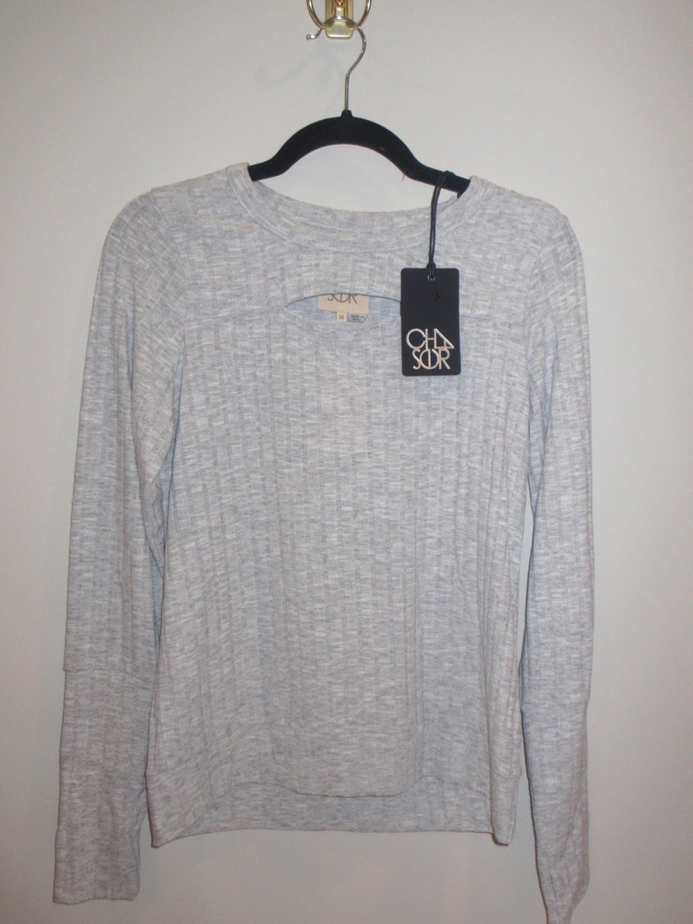 Chaser Heather Gray Lightweight Long Sleeve Top NWT Medium